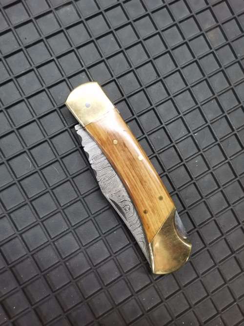HANDMADE DAMASCUS STEEL FOLDING KNIFE !!!