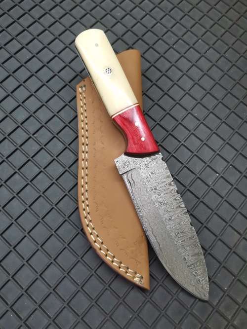 HANDMADE DAMASCUS STEEL HUNTING KNIFE