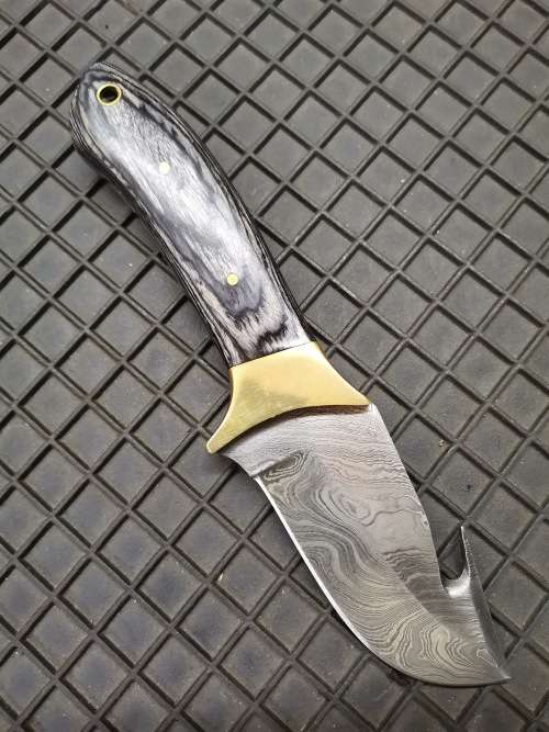 Handmade Damascus Steel Skinning KNIFE-NO SHEATH!!!
