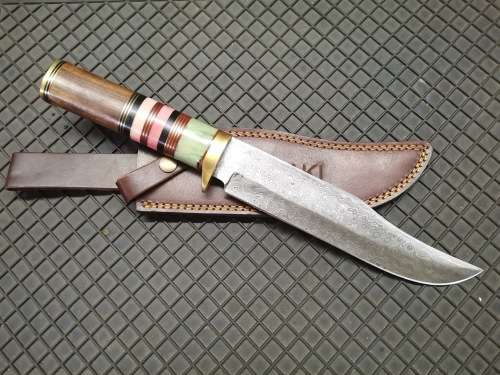 HANDMADE DAMASCUS STEEL BOWIE KNIFE