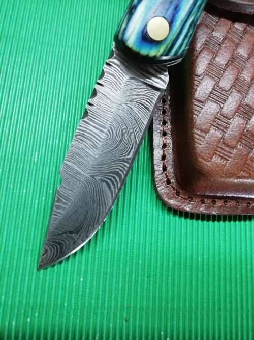 HANDMADE DAMASCUS STEEL FOLDING KNIFE !!!