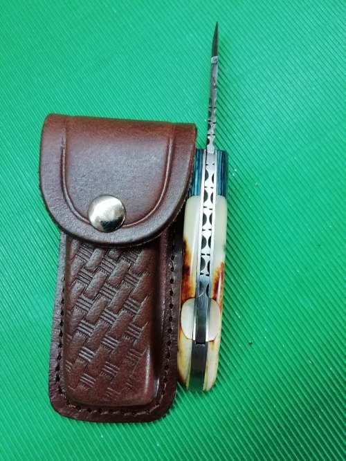 HANDMADE DAMASCUS STEEL FOLDING KNIFE !!!