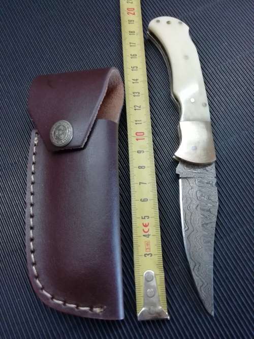 HANDMADE DAMASCUS STEEL FOLDING KNIFE !!!