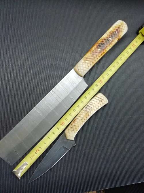 HANDMADE DAMASCUS STEEL CHEF'S KNIFE SET !!!