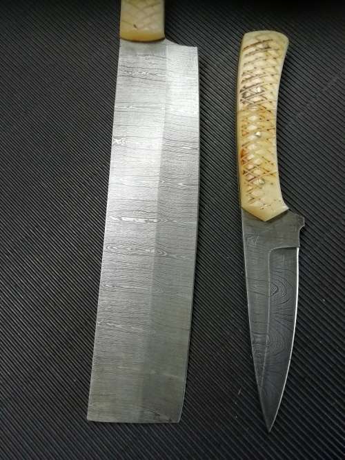HANDMADE DAMASCUS STEEL CHEF'S KNIFE SET !!!