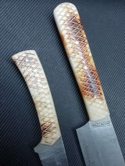HANDMADE DAMASCUS STEEL CHEF'S KNIFE SET !!!