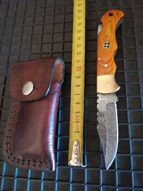 Handmade Damascus Steel Folding Knife