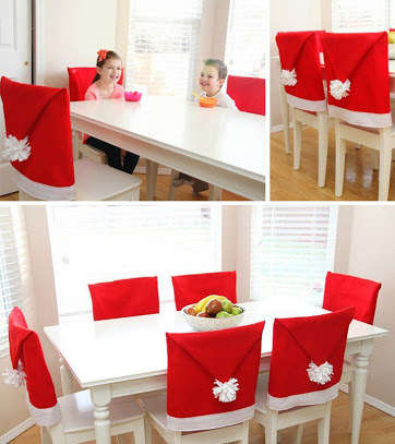 Christmas decorations - Santa Hat chair cover
