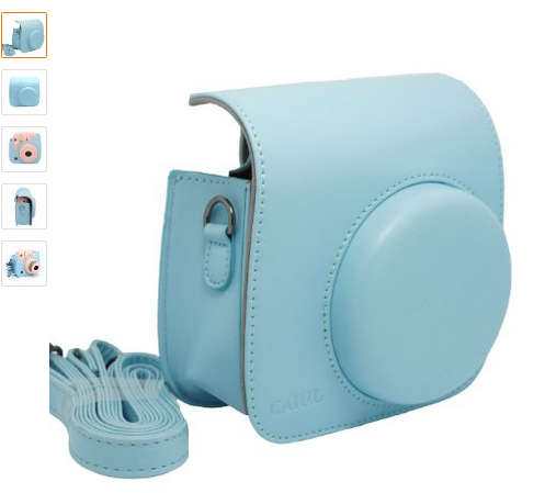 Pu Leather Mini 8 Instant Camera Case Bag for Fujifilm Instax Mini 8 with Shoulder Strap and Pock...