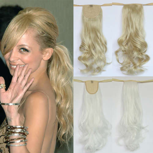 CHRISTMAS SPECIAL - Clip In Synthetic Pony Tail - White Blonde