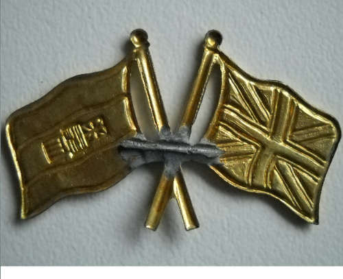 Mini - Flag  Brouch   ( missing clasp )