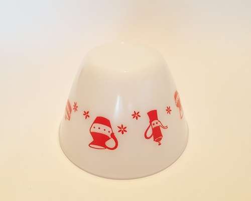 Vintage red kitchen themed mixing bowl