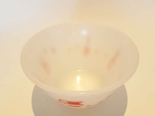 Vintage red kitchen themed mixing bowl