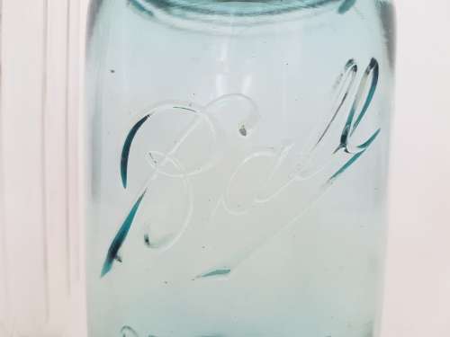 Blue vintage Ball jar