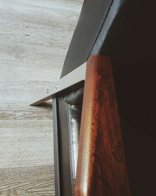 Retro vinyl office chairs - pair