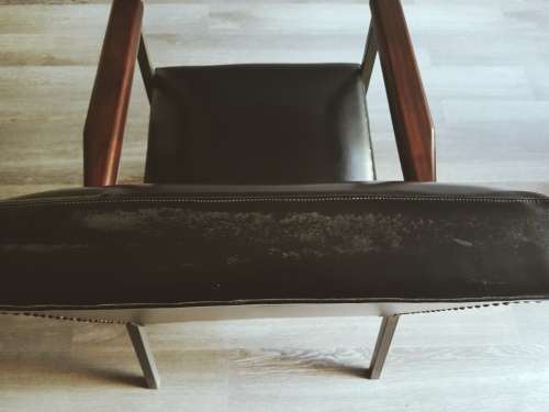 Retro vinyl office chairs - pair