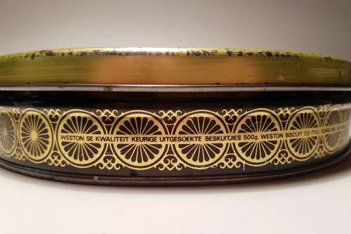 Vintage Westons cookie tin