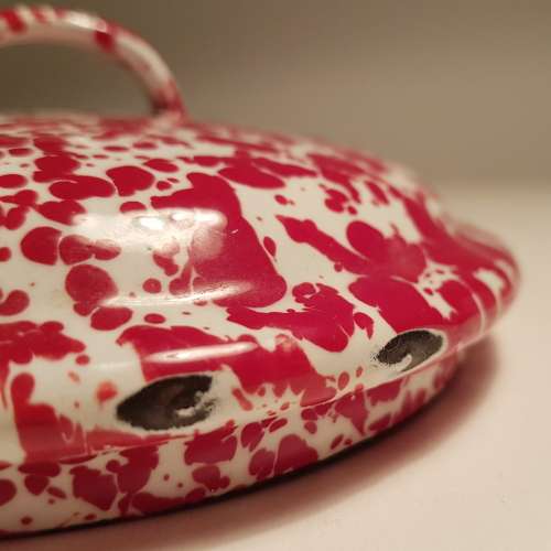 Trio of nesting enamel canisters