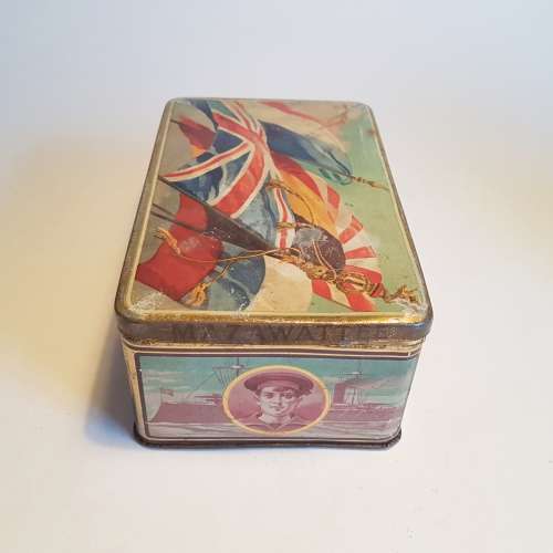 Mazzawattee tin with WW1 theme