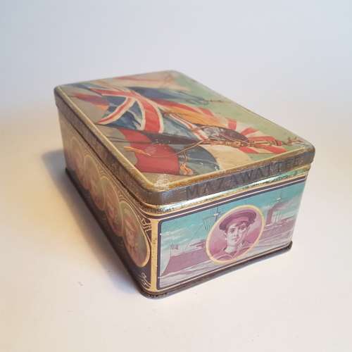 Mazzawattee tin with WW1 theme