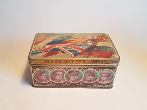 Mazzawattee tin with WW1 theme