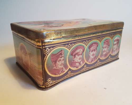 Mazzawattee tin with WW1 theme