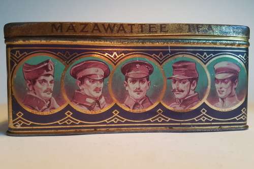 Mazzawattee tin with WW1 theme