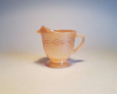 Vintage Fire King 'Peach lustreware' milk jug