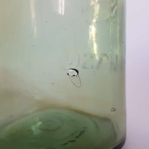 Large vintage Atlas jar in green colour with original zinc lid