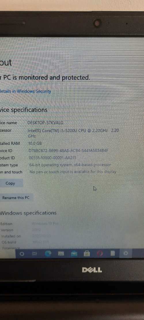 Dell Inspiron 15.6inch Laptop: I5 5th gen CPU, 10GB Ram, 256GB SSD.
