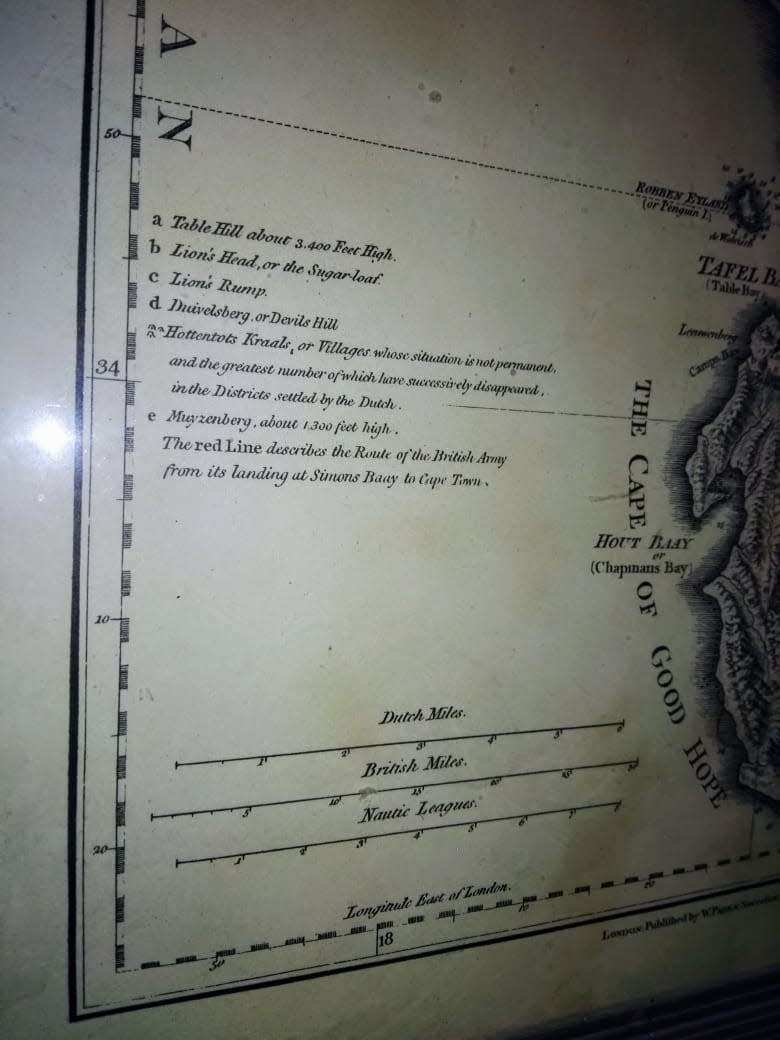 Antique Map of The Dutch Colony of the Cape of Good Hope 1795