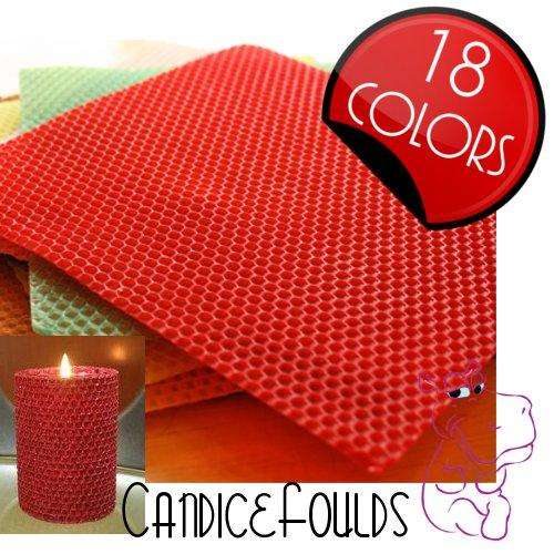 Honeycomb Textured Wax Sheets (Paraffin Wax) - 6-Pack (Starter-Pack Small)