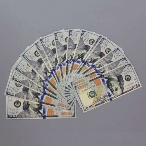 100pcs 100 Dollar Cash Bills Practice Training Paper Currency Money - Looks and feels Real