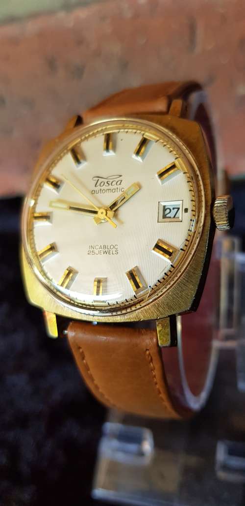 VINTAGE TOSCA AUTOMATIC 25 JEWEL- RUNNING AND KEEPING TIME