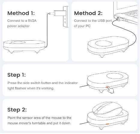 Vaydeer Undetectable Mouse Jiggler and ON/Off Switch Mouse Mover Simulator