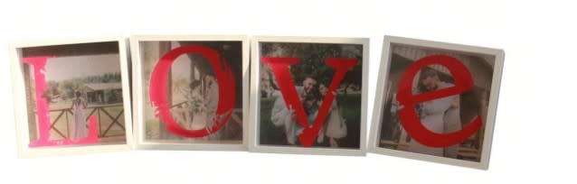 Love Picture Frame Stand, 1pc Size 11*11*4cm, 4pcs/set