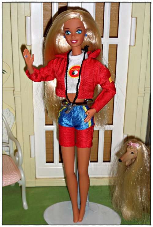 Baywatch Lifeguard Barbie doll made by Mattel