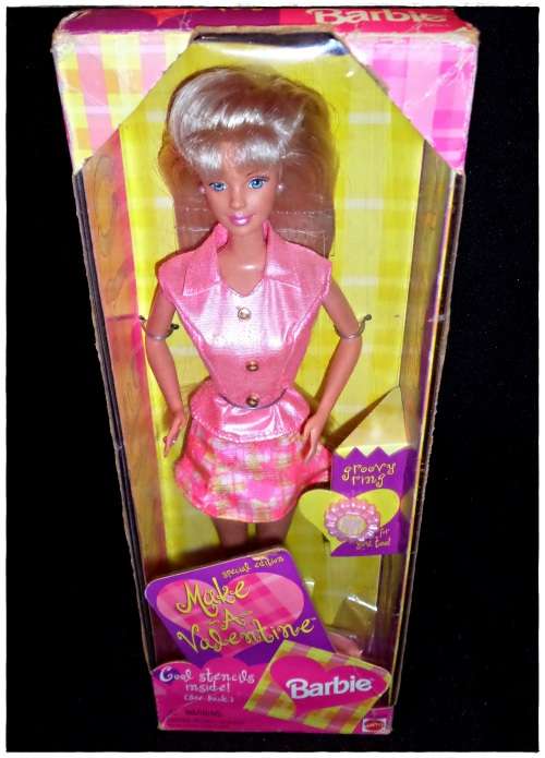 BNIB Make A Valentine Barbie doll made by Mattel