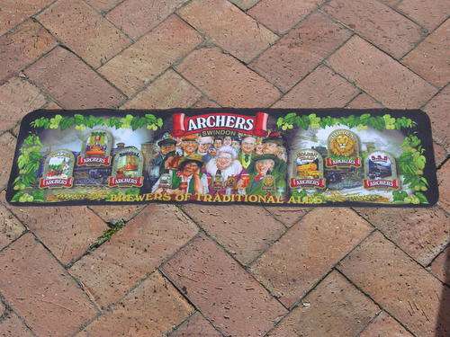 Colourful Archers Rubber backed bar runner from England