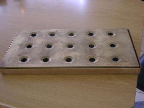 Genuine Solid Brass drip tray - needs a clean but lovely item for bar counter V Rare