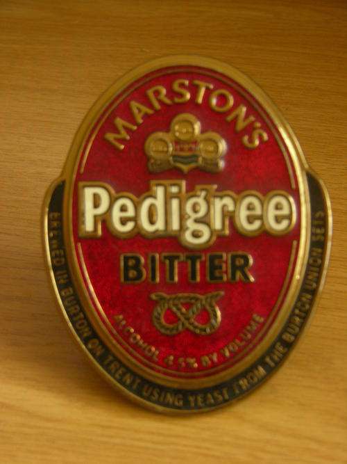 Brass Pump clips - Very collectable ooks lovely - Marston pedigree Bitter Beer