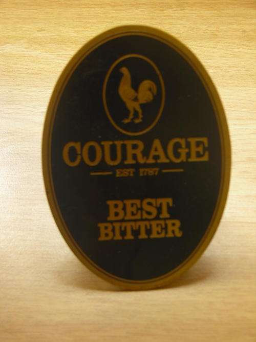 Brass Pump clips - Very collectable looks lovely - Courage Best Bitter Beer