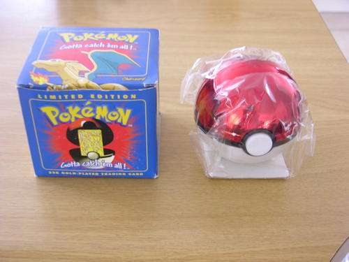Pokemon 23carat Gold plated trading card in Bowl and box - Limited edition Charizard
