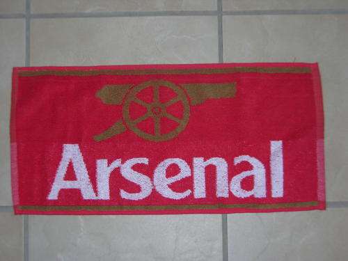 Arsenal bar towel - looks lovely on your bar top