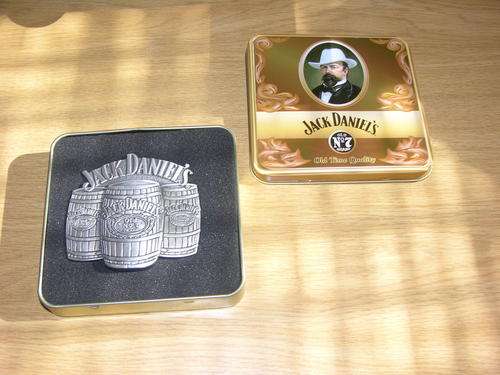 Genuine Jack Daniels Belt Buckle in presentation tin
