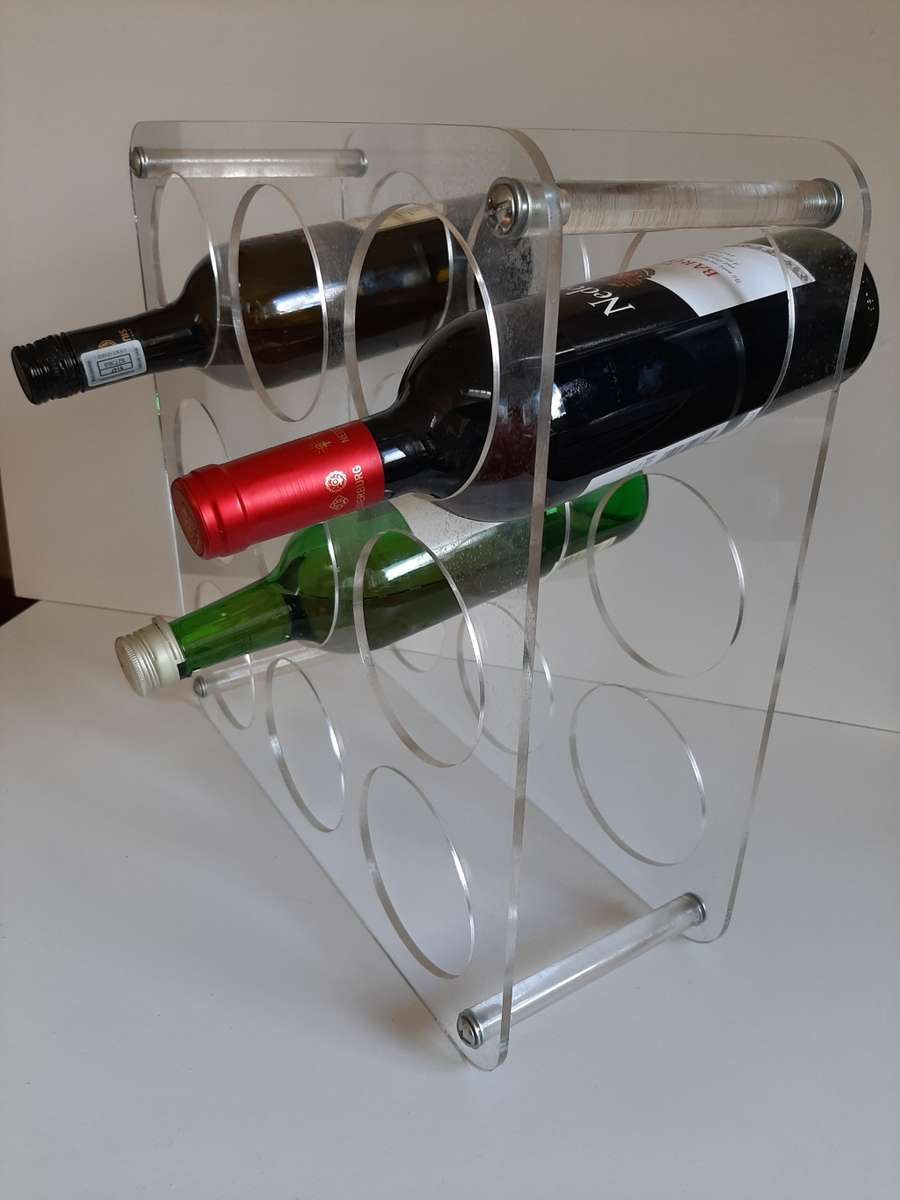 9 BOTTLE WINE RACK ( PERSPEX )