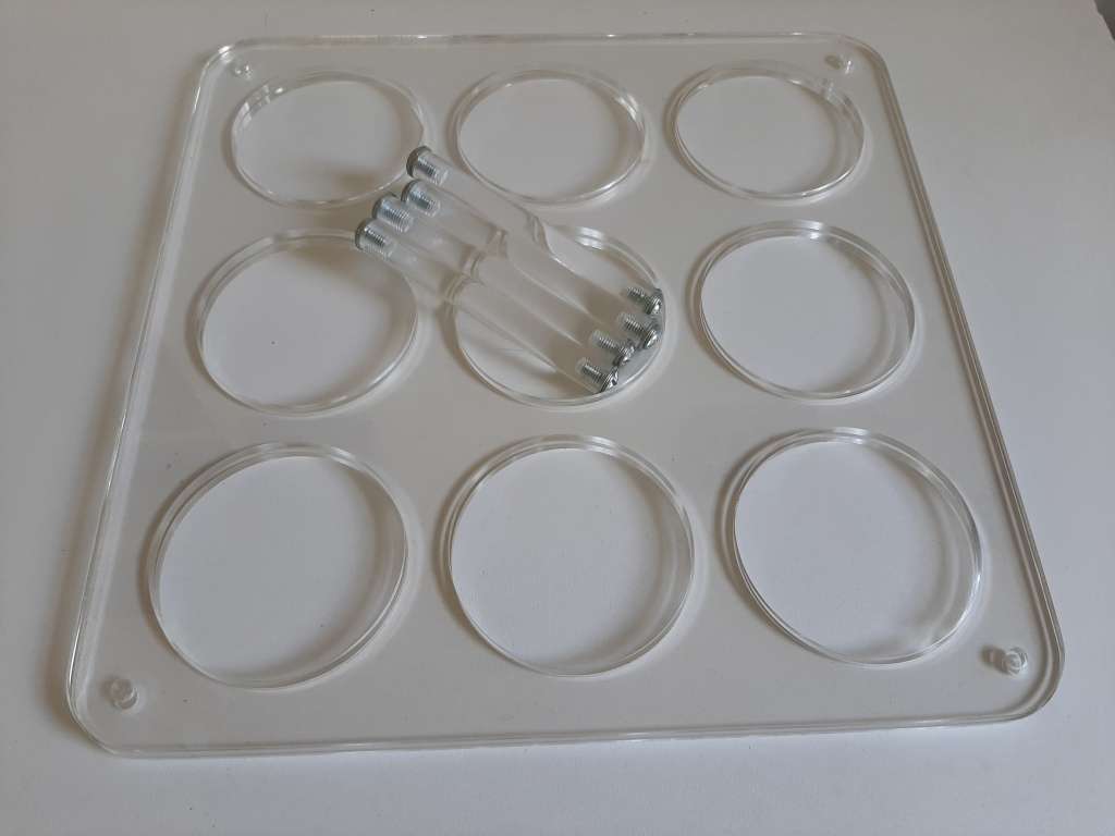 9 BOTTLE WINE RACK ( PERSPEX )