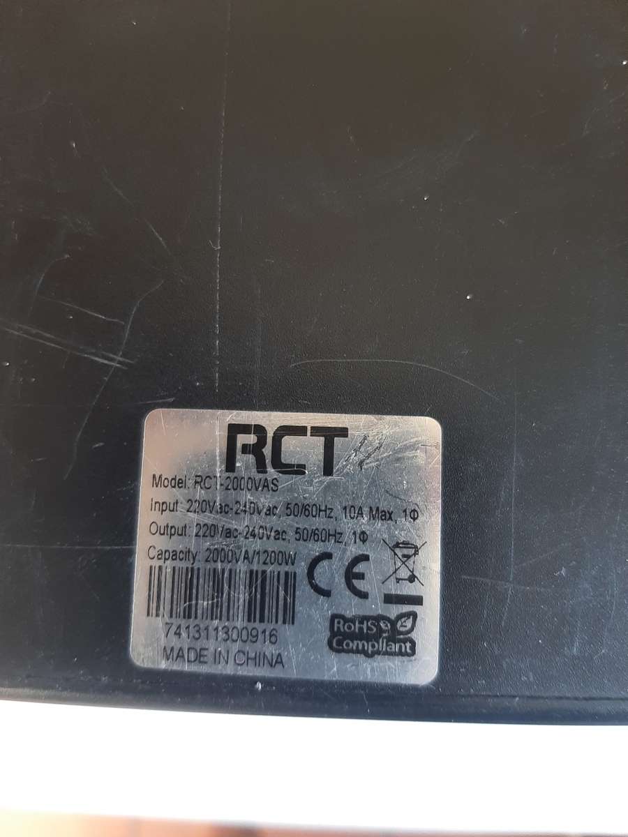 RCT 2000VA UPS - Switch on and off.  No batteries