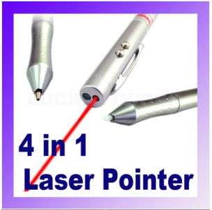 4-in-1 Laser Pointer Ball Pen PDA Stylus Pen LED Light # R1 no res auction #