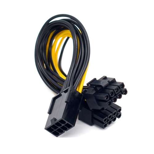 18AWG 8pin female to Dual PCIe 8pin(6+2) male*2 Power Adapter Cable Graphics Card Splitter